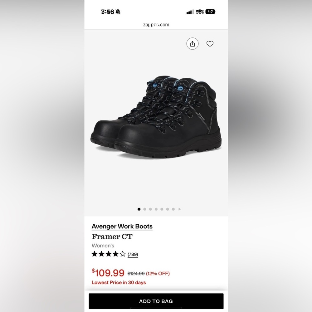 Women's composite work boots